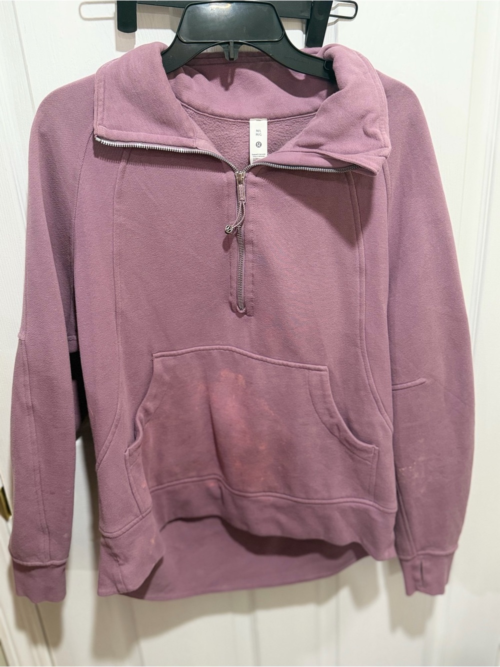 Women's Half-Zip Pullover Sweatshirt - Dusty Mauve